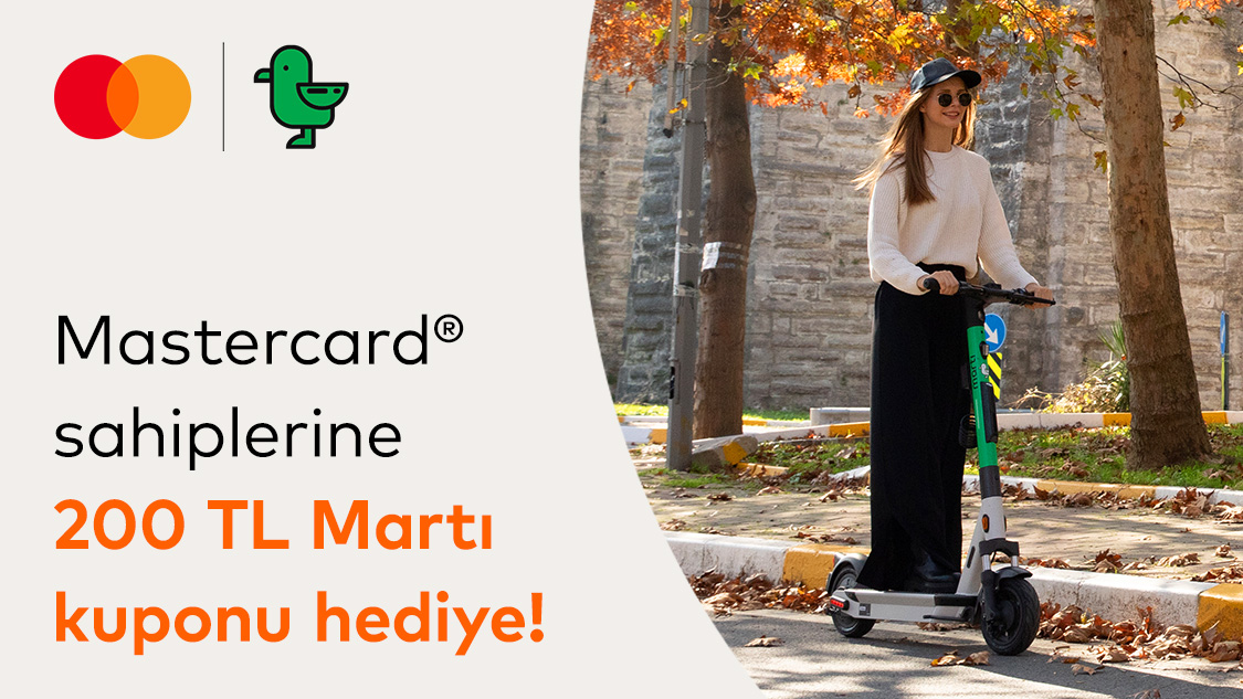 Masterpass'e kayıtlı Mastercard sahiplerine Martı'da geçerli 200TL kupon hediye!