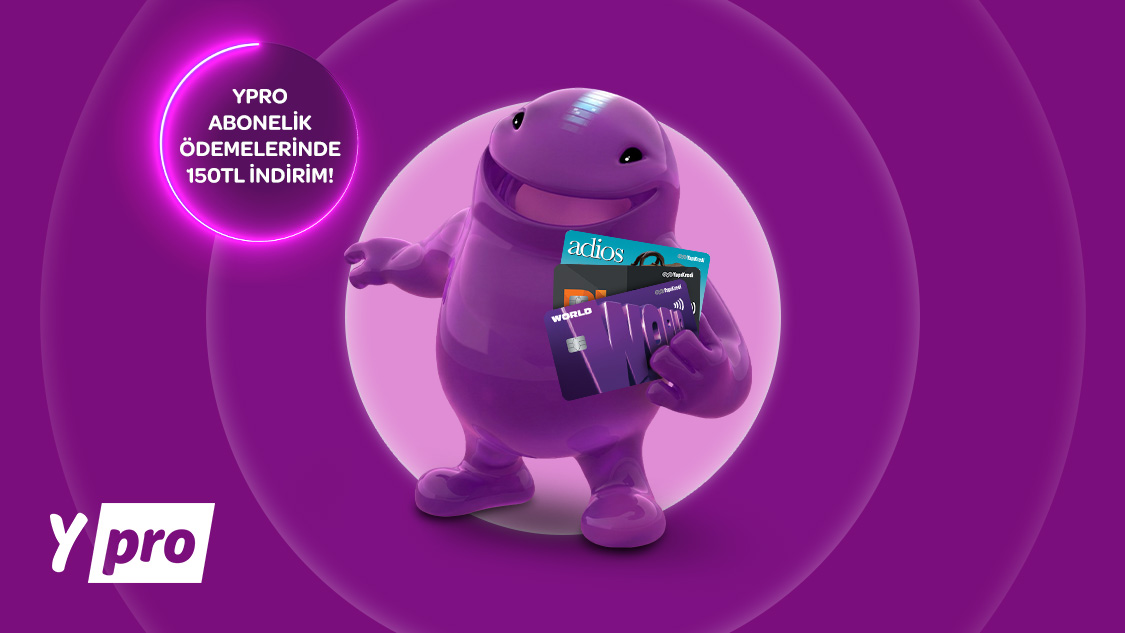 Kampanya kapsamında Yapı Kredi Kredi Kartları ile yapılacak 399,99 TL’lik 3 aylık Yemeksepeti Ypro abonelik ödemelerinde 150 TL indirim kazanılacaktır.